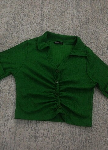 Diğer Yeşil büzgülü bluz