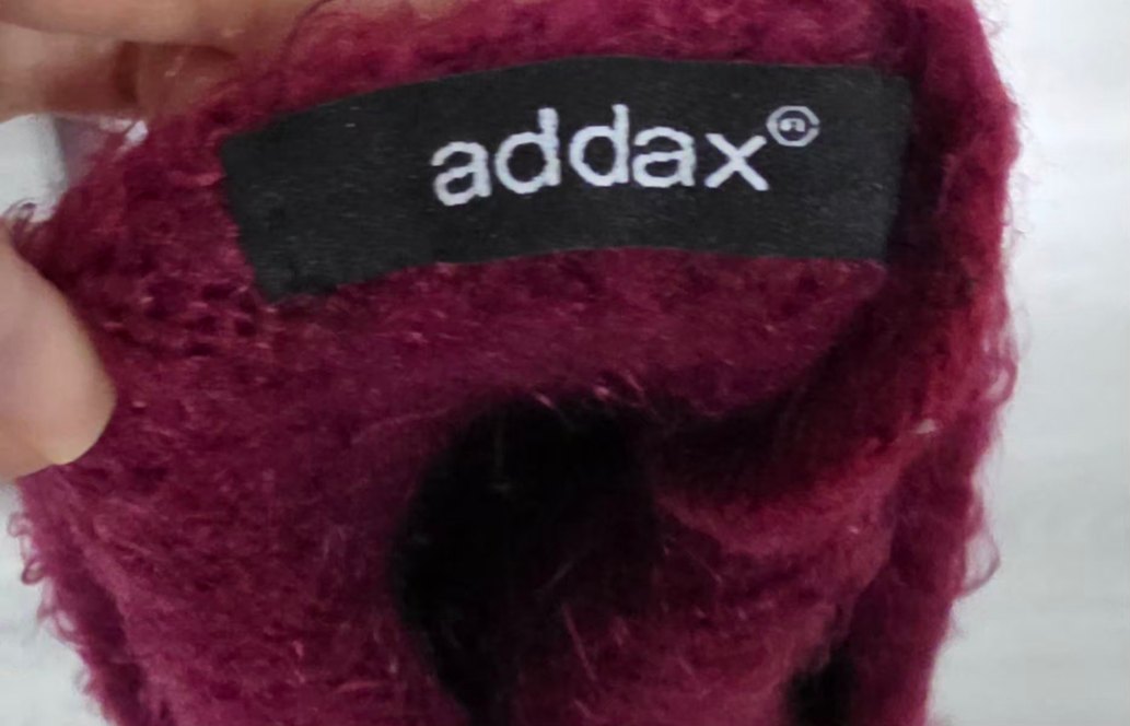 Bordo V Yaka Örgü Kadın Kazak - Görsel 4