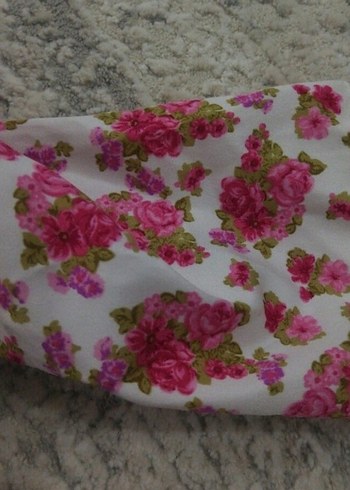 Pembe Çiçek Desenli Bohem Kadın Bluz - Görsel 5