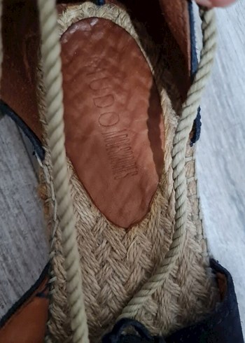 Püsküllü Kadın Mavi Süet Espadril - Görsel 7