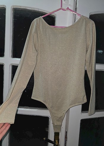 Bej u Yaka Uzun Kollu Kadın Bluz - Görsel 2