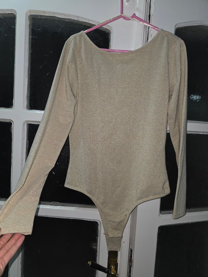 Bej u Yaka Uzun Kollu Kadın Bluz - Görsel 2