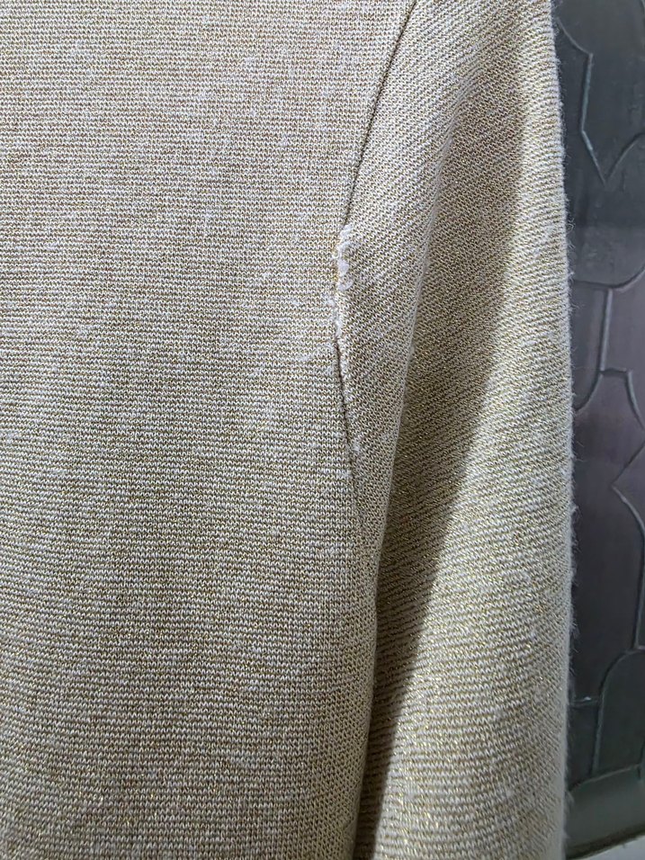 Bej u Yaka Uzun Kollu Kadın Bluz - Görsel 3