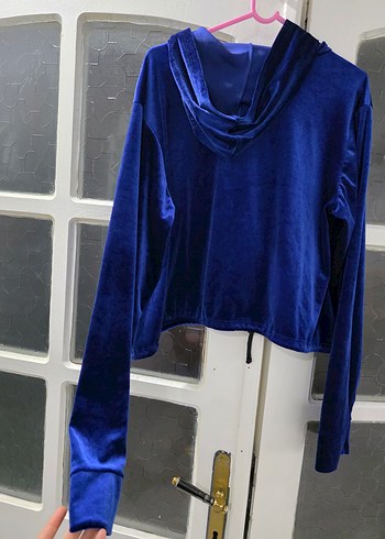 Kapüşonlu Fermuarlı Kadın Sweatshirt - Görsel 2