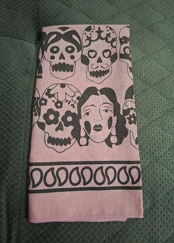 Pembe Vintage Kadın Fular - Görsel 2