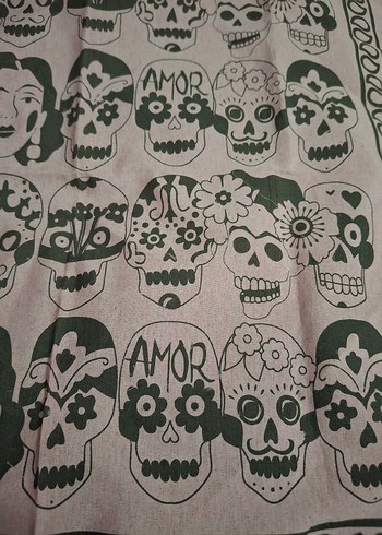 Pembe Vintage Kadın Fular - Görsel 3