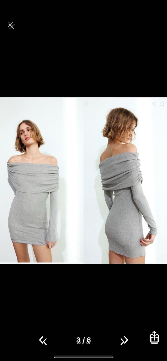 Gri Straplez Mini Elbise - Görsel 2