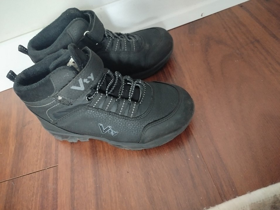 Erkek Çocuk Siyah Biker Bot Velcro - Görsel 3