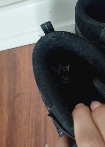 Siyah Erkek Çocuk Biker Botları Velcro - Görsel 3