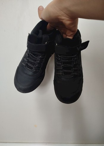 Siyah Erkek Çocuk Biker Botları Velcro - Görsel 2