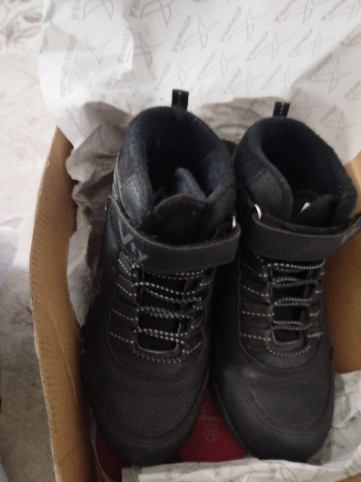 Siyah Erkek Çocuk Biker Botları Velcro - Görsel 4