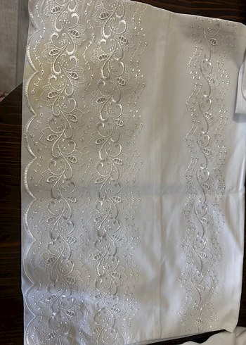 Dantel Nakışlı Pembe Yatak Örtüsü Takımı - Görsel 10