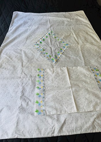 Nakışlı Güpürlü Beyaz bebek nevresim takımı - Görsel 6