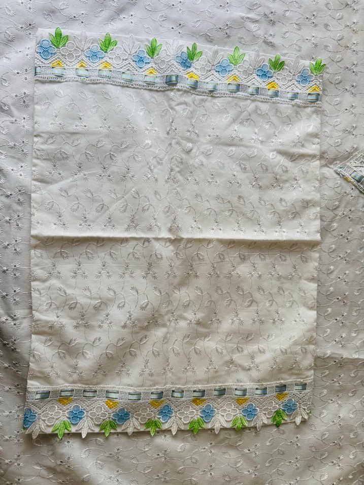 Nakışlı Güpürlü Beyaz bebek nevresim takımı - Görsel 5