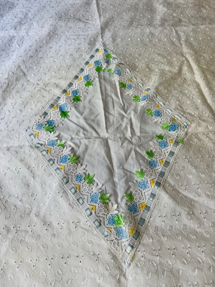 Nakışlı Güpürlü Beyaz bebek nevresim takımı - Görsel 3