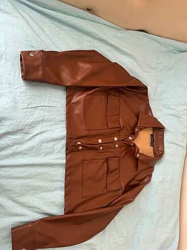 Crop ceket