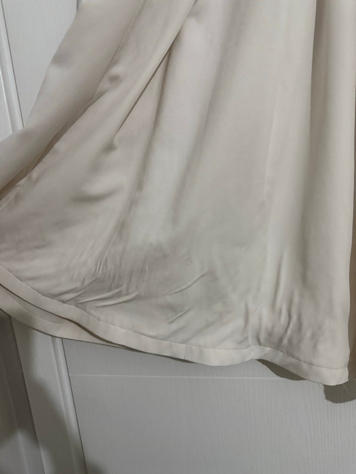 Kırık beyaz Midi Piliseli Kadın Etek - Görsel 3