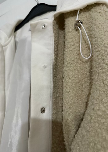 Bej Peluş Kadın Midi Ceket - Görsel 4