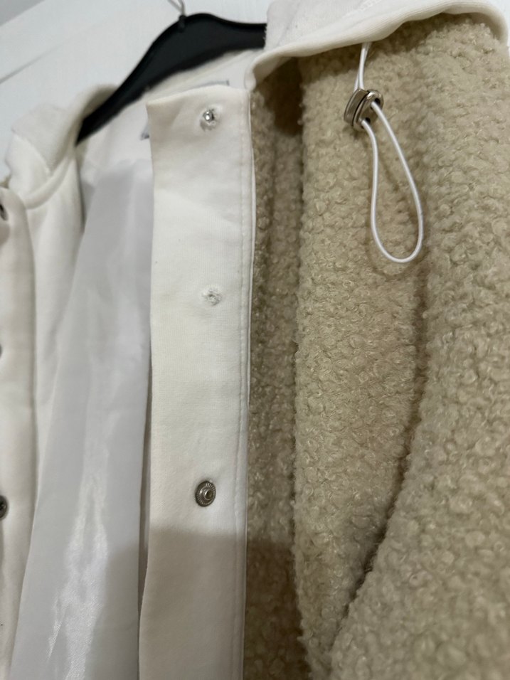 Bej Peluş Kadın Midi Ceket - Görsel 4