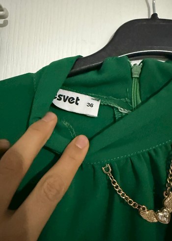 Uzun Kesim Yeşil Salaş Kadın Takım - Görsel 2