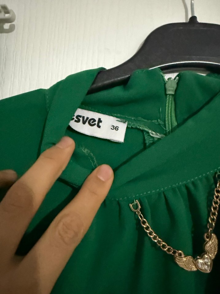 Uzun Kesim Yeşil Salaş Kadın Takım - Görsel 2