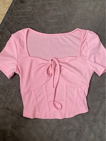 s Beden pembe Renk crop bluz