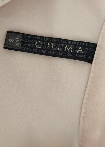 Bej Düğmeli Kadın Kol Düğmesi şifon bluz - Görsel 8