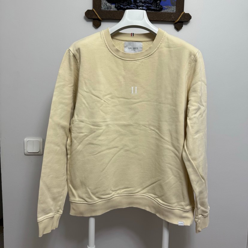 Les Deux Krem Erkek Sweatshirt, Bisiklet Yaka, Uzun Kollu - Görsel 3