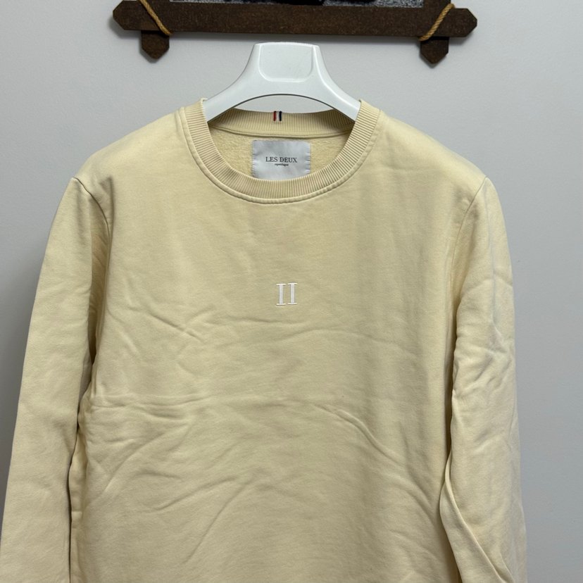 Les Deux Krem Erkek Sweatshirt, Bisiklet Yaka, Uzun Kollu - Görsel 5