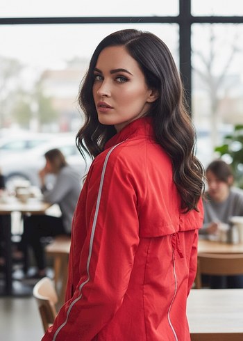 Nike Kırmızı Fermuarlı Kadın Eşofman Üstü - Görsel 2