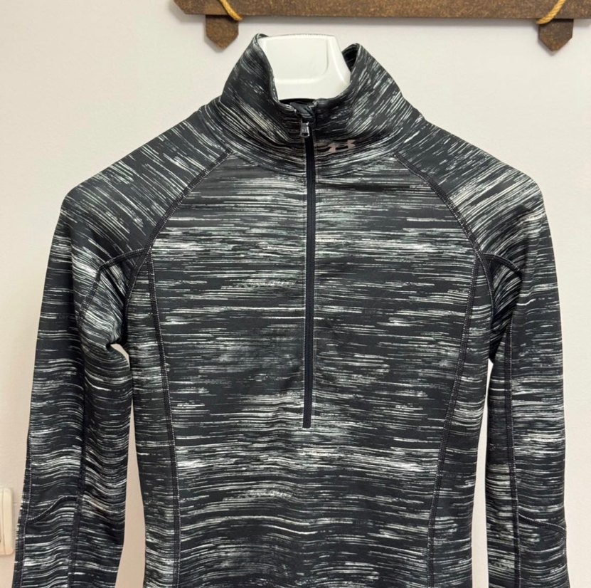 Under Armour Gri Yüksek Yakalı Fermuarlı Kadın Spor Üstü - Görsel 5