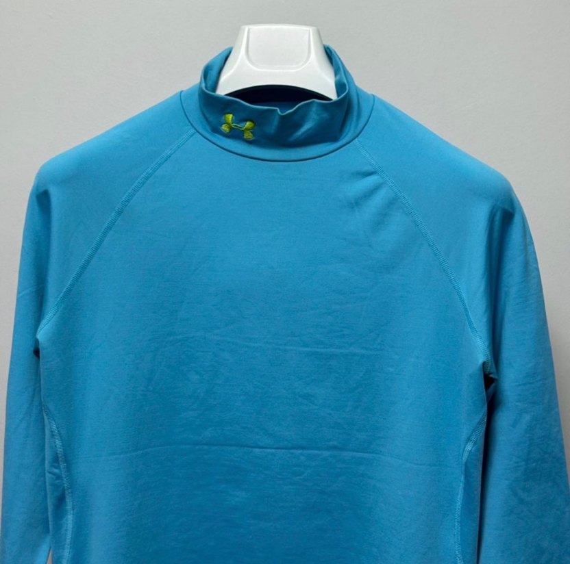 Under Armour Mavi Yüksek Yakalı Uzun Kollu Spor Üst - Görsel 5