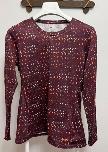 Under Armour Kadın Bordo Batik Desenli Uzun Kollu Bluz - Görsel 3