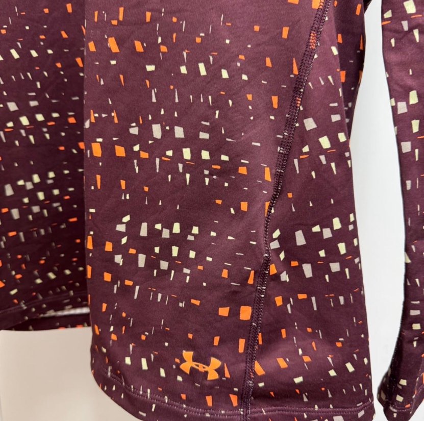 Under Armour Kadın Bordo Batik Desenli Uzun Kollu Bluz - Görsel 5