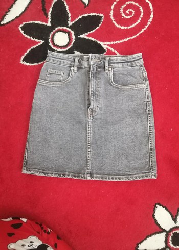 Gri Kot Mini Etek