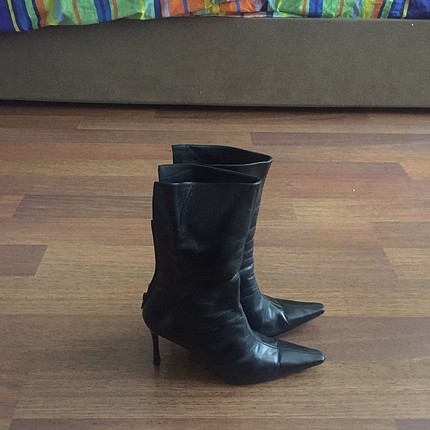 39 Beden siyah Renk Vintage deri ayakkabı