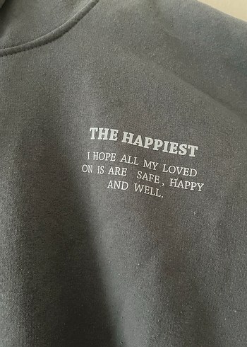 l Beden Gri Kapüşonlu Oversize Kadın Sweatshirt