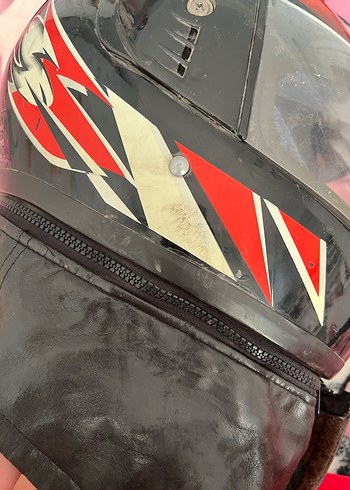 Fermuarlı yünlü Motosiklet Kaskı - Görsel 5