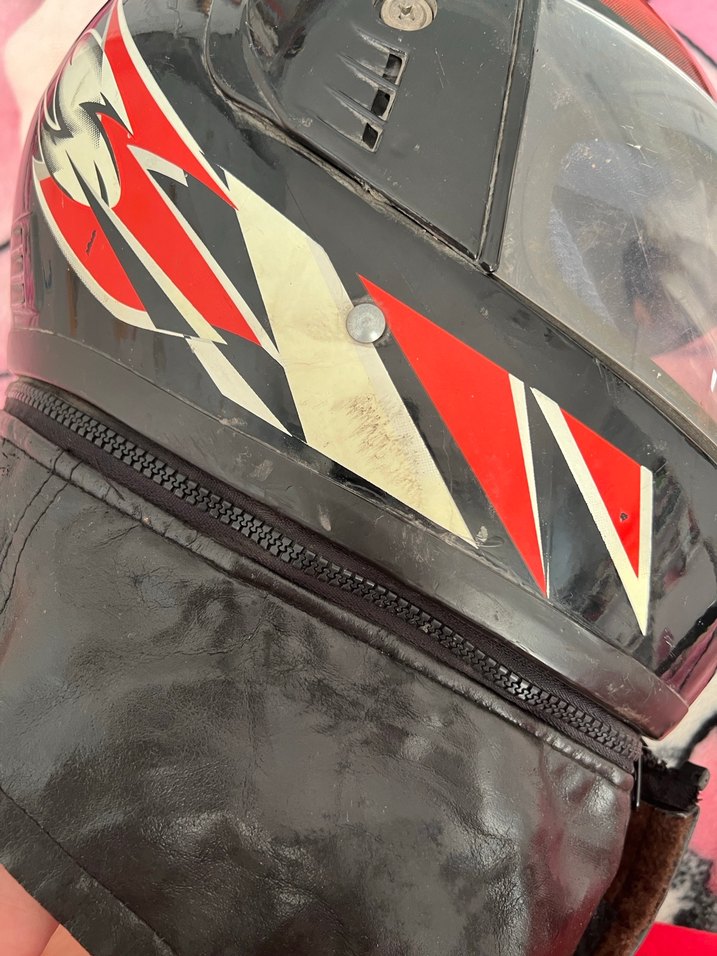 Fermuarlı yünlü Motosiklet Kaskı - Görsel 5