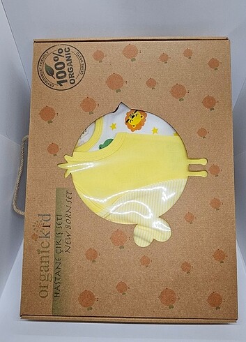 Organickid Hastane Çıkış Seti, 7 parça, Battaniyeli, Yeni-Etiket