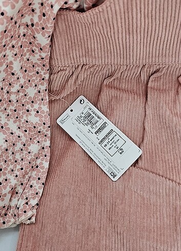 18-24 Ay Beden pembe Renk Marksandspencer, Kadife Jile Elbise Takımı