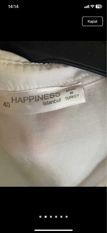 Happiness beyaz gömlek