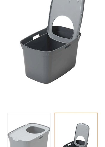  Gri Kapaklı Kedi Kum Kabı