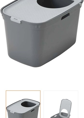 Gri Kapaklı Kedi Kum Kabı