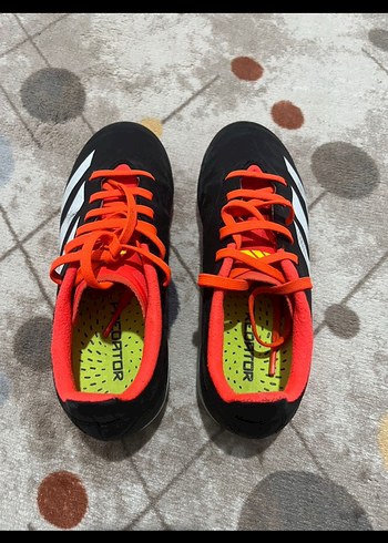 Erkek çocuk Siyah Beyaz Futbol Ayakkabısı Velcro - Görsel 4