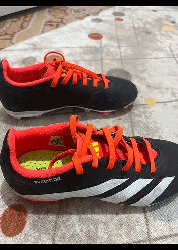 Erkek çocuk Siyah Beyaz Futbol Ayakkabısı Velcro - Görsel 5