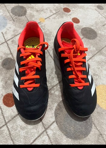 Erkek çocuk Siyah Beyaz Futbol Ayakkabısı Velcro - Görsel 2