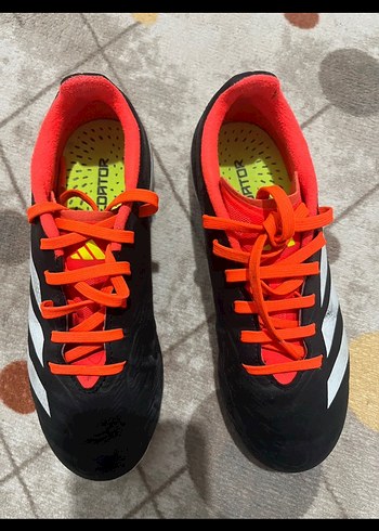 Erkek çocuk Siyah Beyaz Futbol Ayakkabısı Velcro - Görsel 3