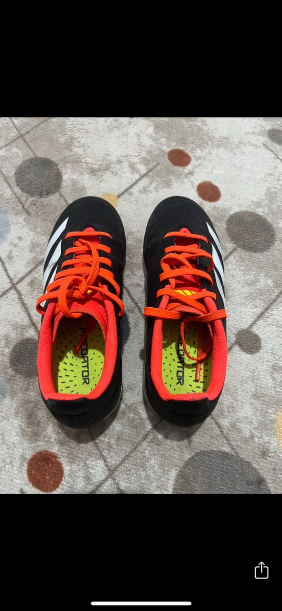 Erkek çocuk Siyah Beyaz Futbol Ayakkabısı Velcro - Görsel 4