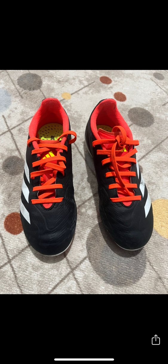 Erkek çocuk Siyah Beyaz Futbol Ayakkabısı Velcro - Görsel 2